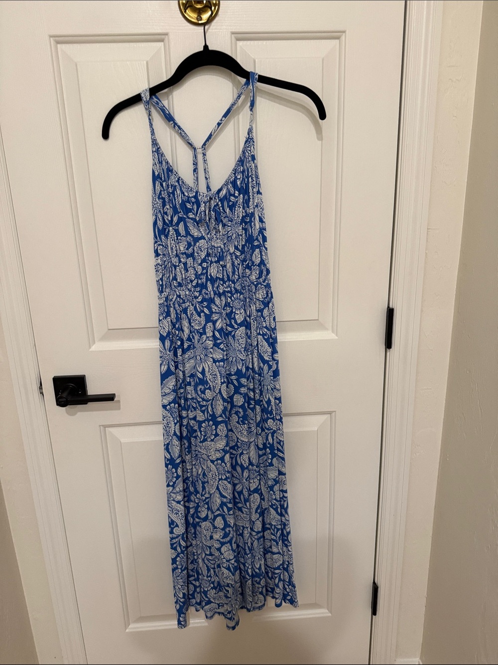 LOFT Blue & White Floral Summer Dress